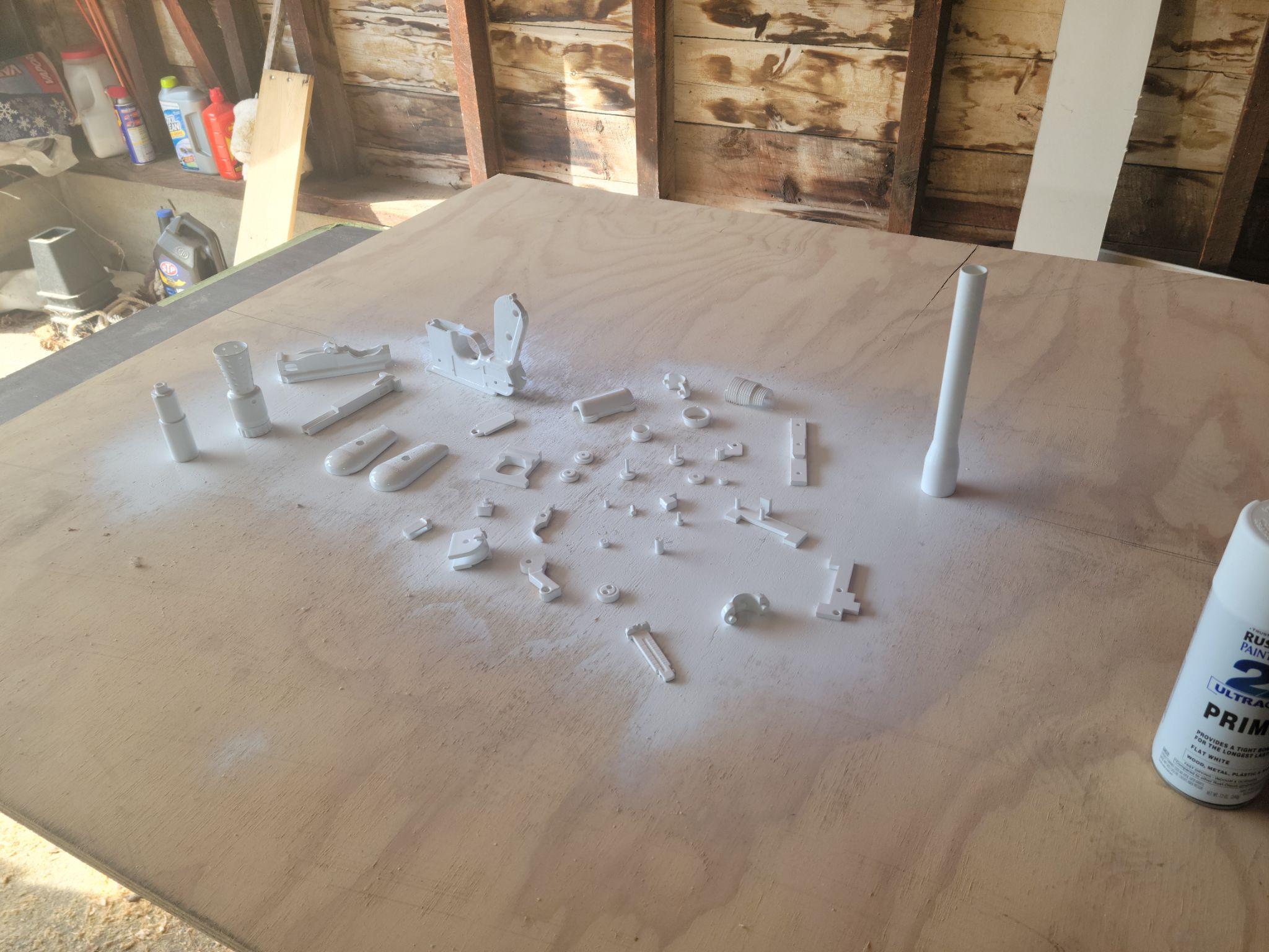 Painting the assembled blaster