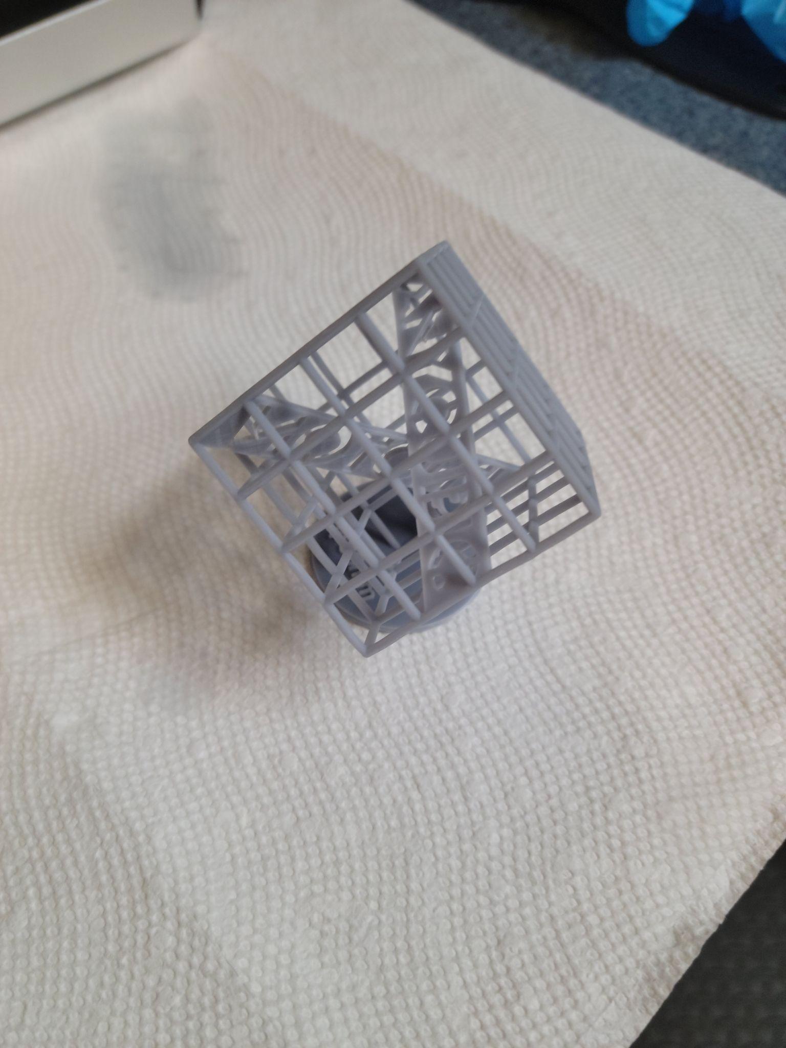 First successful part off the resin printer